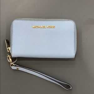 Light baby blue Michael Kors wallet